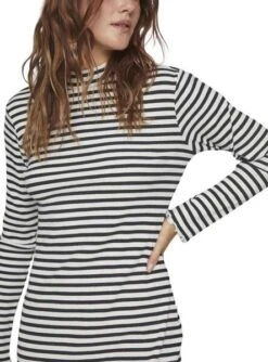 Robe Vila Vithessa High Cou Noire Pour Femme -Jolie Boutique gallery M159900 3