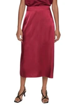 Jupe Vila Vishima Bordeaux Pour Femme