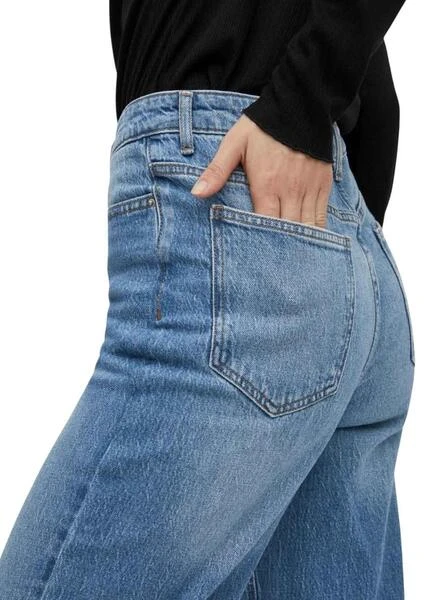 Pantalon Jeans Vila Vikelly Sait Bleu Pour Femme 3 Pantalon Jeans Vila Vikelly Sait Bleu Pour Femme – Image 3