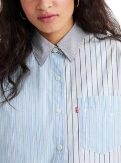 Chemise Levis Nola Lorelai Stripe Bleu Pour Femme -Jolie Boutique gallery M160008 4