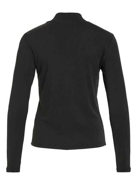 T-Shirt Vila Vilullu Rollneck Noire Pour Femme 6 T-Shirt Vila Vilullu Rollneck Noire Pour Femme – Image 6