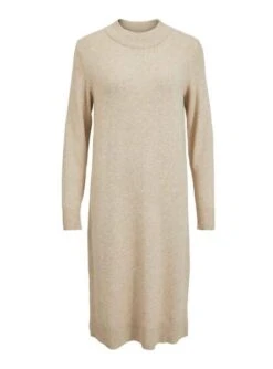 Robe Vila Viril Crew Neck Beige Pour Femme 8 Robe Vila Viril Crew Neck Beige Pour Femme -Jolie Boutique gallery M160645 4