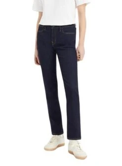 Pantalon Jeans Levis 712 High Slim Bleu Marine Femme