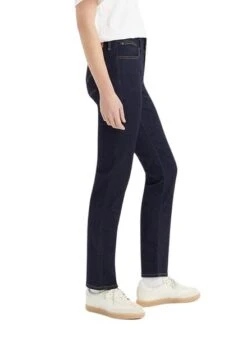 Pantalon Jeans Levis 712 High Slim Bleu Marine Femme -Jolie Boutique gallery M160704 3