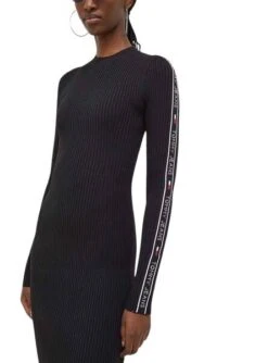 Robe Tommy Jeans Taping Noire Pour Femme -Jolie Boutique gallery M162157 3
