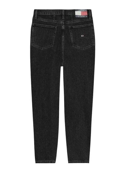 Pantalon Tommy Jeans Mom Slim Noire Pour Femme 2 Pantalon Tommy Jeans Mom Slim Noire Pour Femme – Image 2