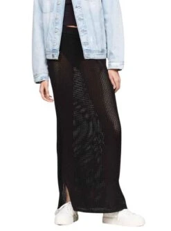 Jupe Maxi Noire Tommy Jeans Pour Femme