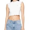 T-shirt Tommy Jeans Lock Blanc Pour Femme.