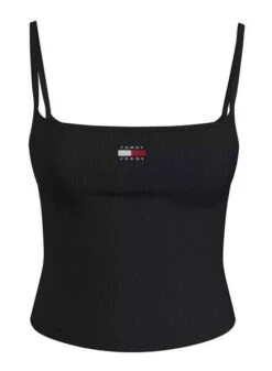 Débardeur Tommy Jeans Badge Rib Strap Noir Femme -Jolie Boutique gallery M162196 5