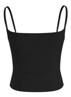 Débardeur Tommy Jeans Badge Rib Strap Noir Femme -Jolie Boutique gallery M162196 6