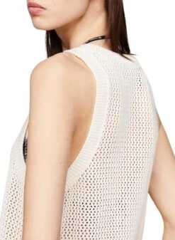 Robe Tommy Jeans Open Blanche Pour Femme -Jolie Boutique gallery M162200 4