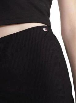 Jupe Tommy Jeans Gathering Rib Mini Noir Pour Femme -Jolie Boutique gallery M162202 TaQlRCMs