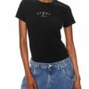 T-shirt Tommy Jeans Slim Essential Noir Femme