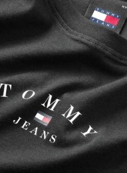 T-shirt Tommy Jeans Slim Essential Noir Femme -Jolie Boutique gallery M162207 3