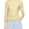 Maillot Tommy Jeans Slim Essential Jaune Femme