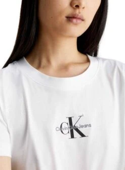 T-Shirt Calvin Klein Jeans Jumpsuitlogo Slim Blanc -Jolie Boutique gallery M162444 3