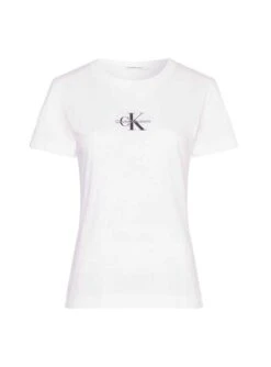 T-Shirt Calvin Klein Jeans Jumpsuitlogo Slim Blanc -Jolie Boutique gallery M162444 4