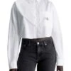 Chemise Calvin Klein Cropped Blanc Pour Femme
