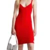 Robe Calvin Klein Woven Label Rouge Pour Femme