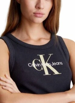 Robe Calvin Klein Archival Monologue Rib Noir Pour Femme -Jolie Boutique gallery M162461 QuVhd0Zi