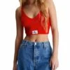 Top Calvin Klein Label Rouge Pour Femme