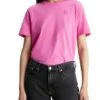 T-Shirt Calvin Klein Embro Badge Rose Pour Femme