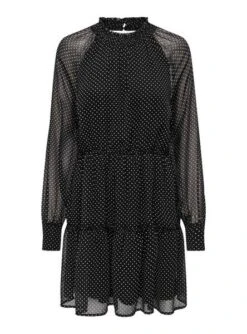 Robe Only Isabelle Topos Noire Pour Femme -Jolie Boutique gallery M162608 5