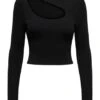 Top Only Meddi LS Peek A Boo Noire Pour Femme