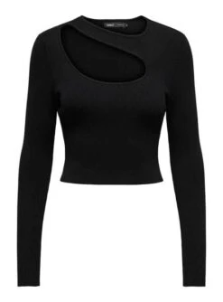 Top Only Meddi LS Peek A Boo Noire Pour Femme