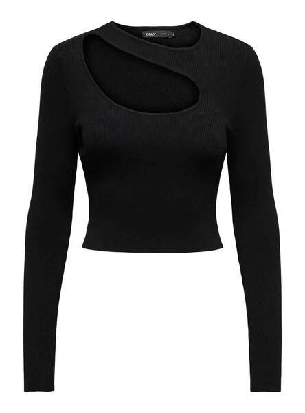 Top Only Meddi LS Peek A Boo Noire Pour Femme 1 Top Only Meddi LS Peek A Boo Noire Pour Femme