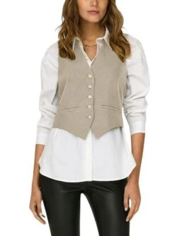 Gilet Only Diane Beige Pour Femme