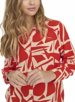 Chemise Only Helena Life Loose Rouge Pour Femme -Jolie Boutique gallery M162682 3