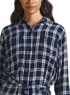 Robe Pepe Jeans Iliana Cadres Midi Pour Femme -Jolie Boutique gallery M162974 4