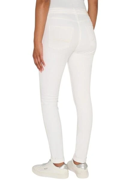 Jean Pepe Jeans Skinny Blanc Pour Femme 2 Jean Pepe Jeans Skinny Blanc Pour Femme – Image 2