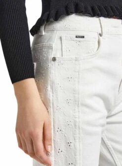 Jean Pepe Jeans Droit Blanc Pour Femme -Jolie Boutique gallery M163109 ntO2hdo2
