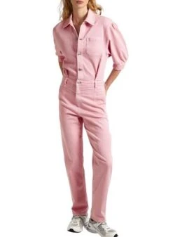 Overall Pepe Jeans Felicia Denim Rose Pour Femme