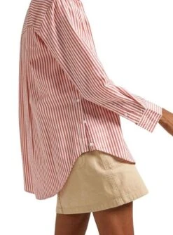 Chemise Pepe Jeans Bryce Rayures Rouge Pour Femme -Jolie Boutique gallery M163124 4