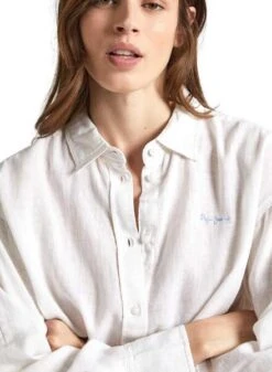 Chemise Pepe Jeans Philly Blanc Pour Femme -Jolie Boutique gallery M163128 4