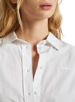 Chemise Pepe Jeans Paula Blanc Pour Femme -Jolie Boutique gallery M163130 3