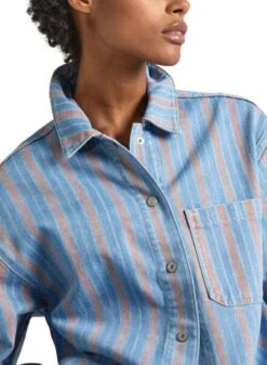 Chemise Pepe Jeans River Bleu Pour Femme -Jolie Boutique gallery M163137 z8iiEdYX