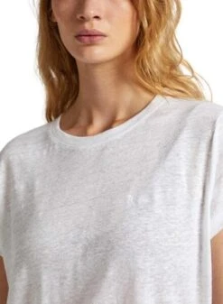 T-shirt Pepe Jeans Lilian Blanc Pour Femme -Jolie Boutique gallery M163151 3