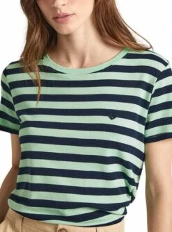 T-shirt Pepe Jeans Jinx Vert Pour Femme -Jolie Boutique gallery M163169 3