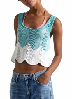 Top Pepe Jeans Galea Azul Pour Femme