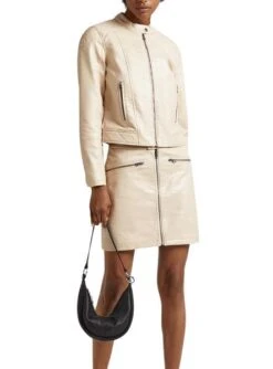 Jupe Pepe Jeans Safire Similicuir Beige Pour Femme -Jolie Boutique gallery M163213 4