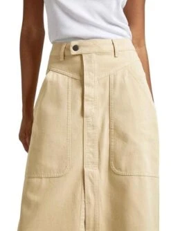 Jupe Pepe Jeans Shelby Beige Pour Femme -Jolie Boutique gallery M163214 3