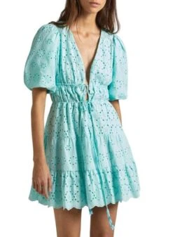 Robe Pepe Jeans Delia Turquoise Pour Femme