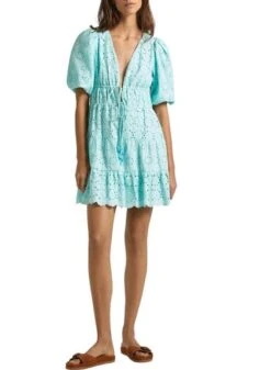 Robe Pepe Jeans Delia Turquoise Pour Femme -Jolie Boutique gallery M163224 vsMe7DvW