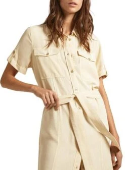Robe Pepe Jeans Evelinda Beige Pour Femme -Jolie Boutique gallery M163227 88G9K8bU