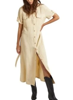 Robe Pepe Jeans Evelinda Beige Pour Femme -Jolie Boutique gallery M163227 kRbcmy1J
