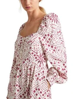 Robe Pepe Jeans Doxa Courte Imprimée Pour Femme -Jolie Boutique gallery M163229 4